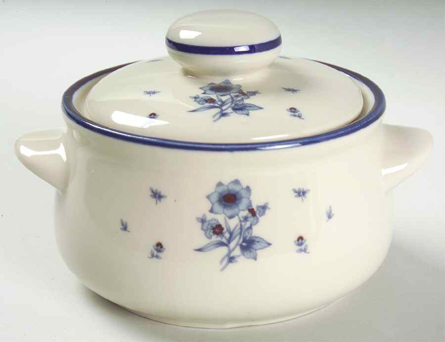 Versailles (Dark Blue Flowers) Individual Casserole & Lid by Newcor-1