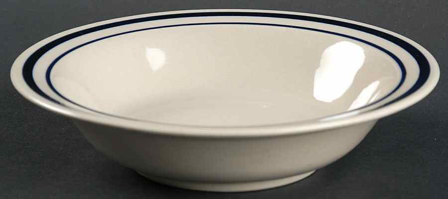 Versailles (Dark Blue Flowers) Rim Cereal Bowl by Newcor-1