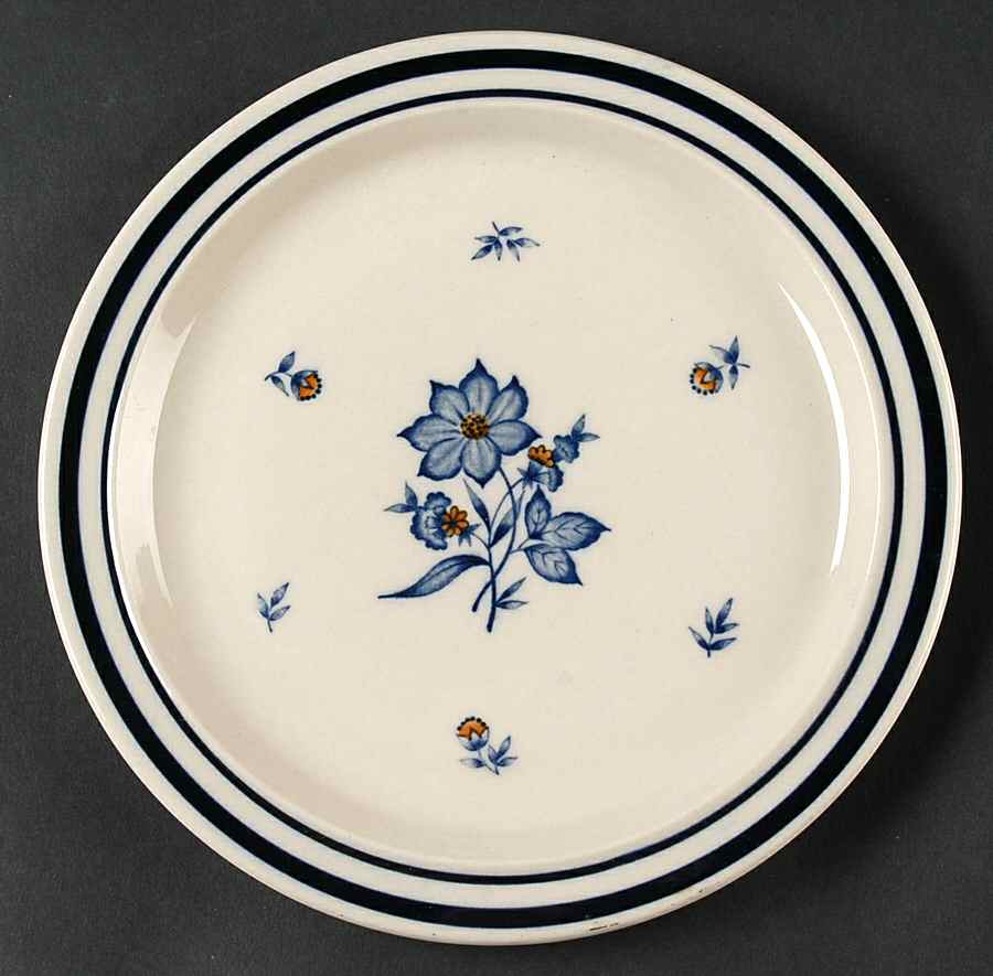 Versailles (Dark Blue Flowers) Salad Plate by Newcor-1