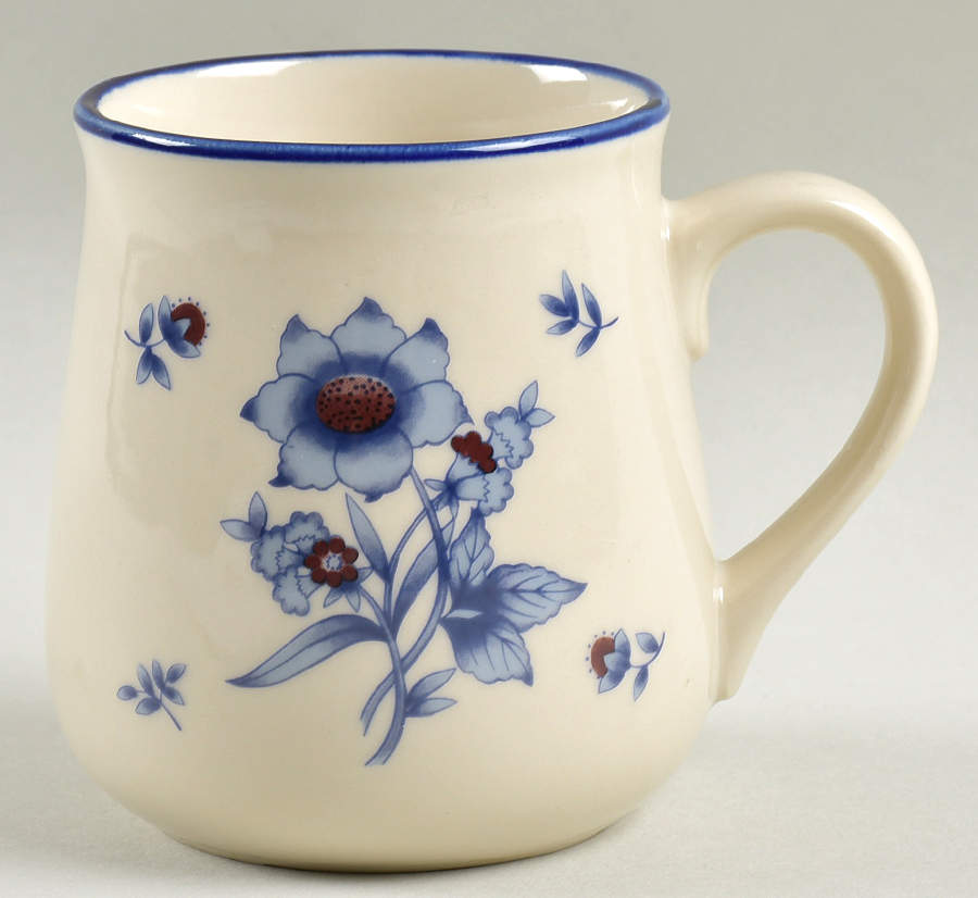 Versailles (Light Blue Flowers) Mug by Newcor-1