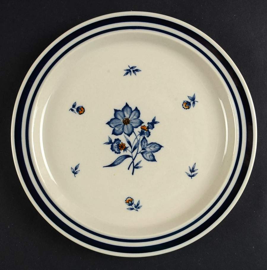 Versailles (Light Blue Flowers) Salad Plate by Newcor-1