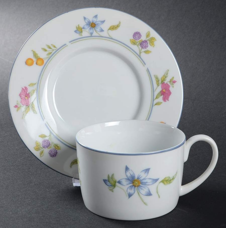 Villa Alba Flat Cup & Saucer Set by Newcor-1