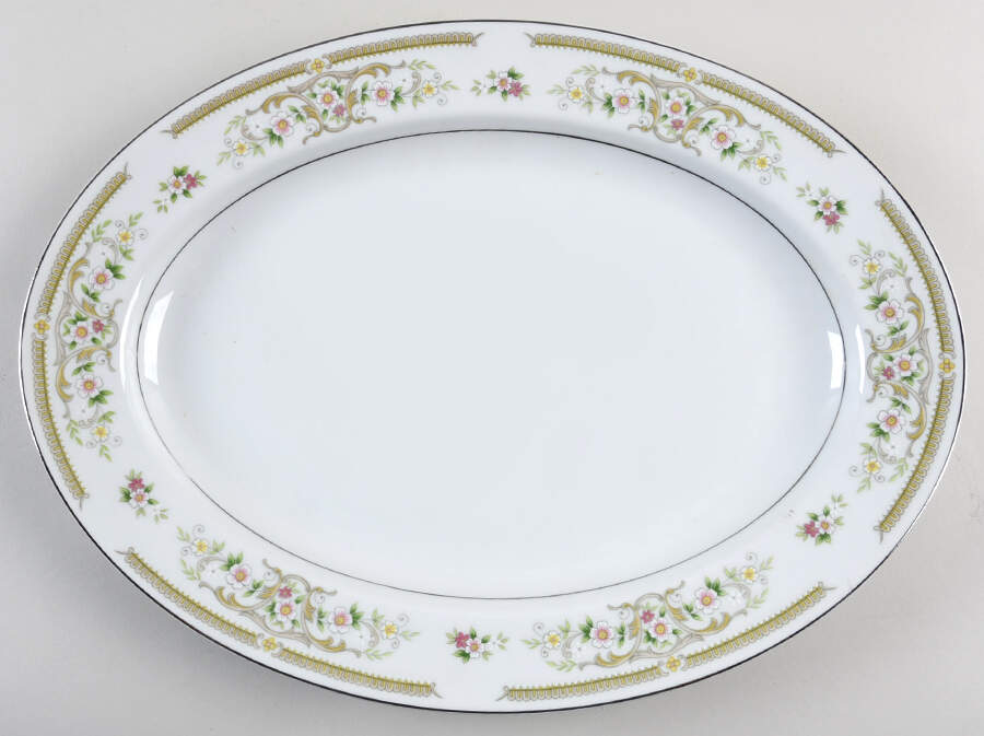 Dressy 14" Oval Serving Platter by Nichinan-1