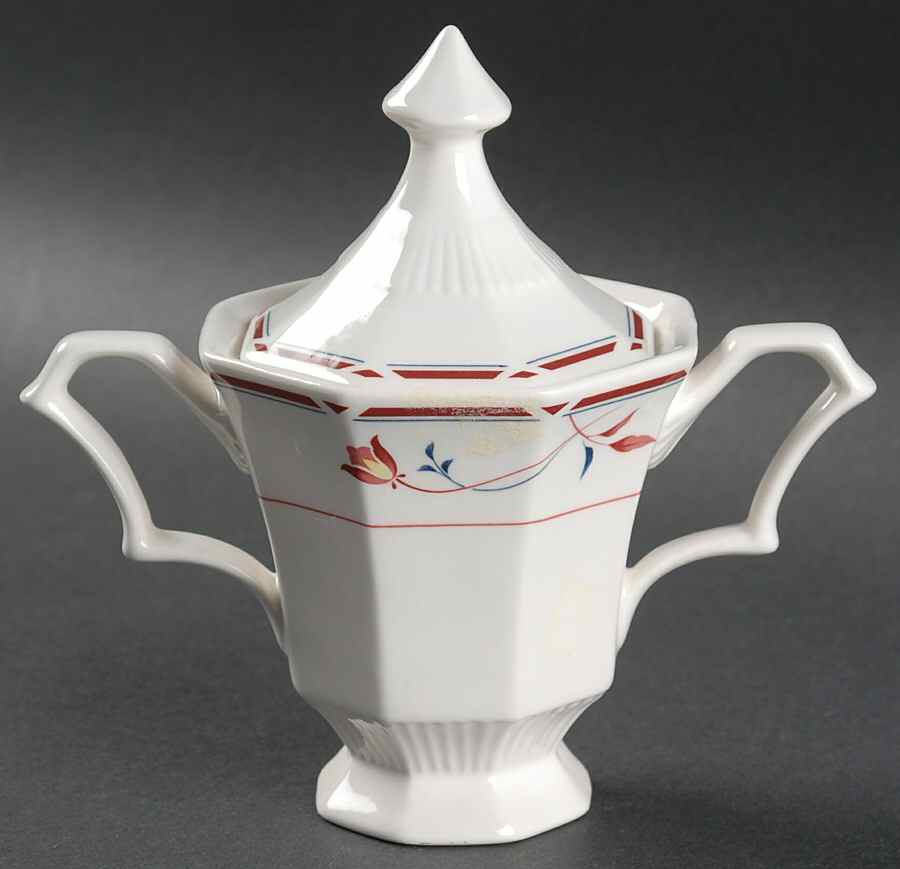 Ambrosia Sugar Bowl & Lid by Nikko-1