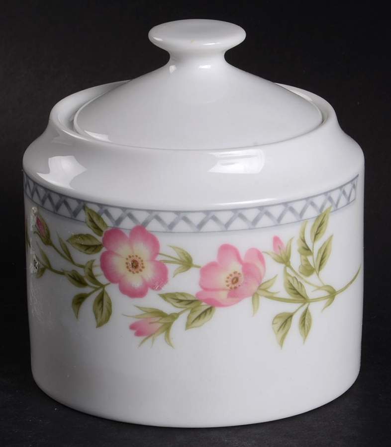 Arbor Roses Sugar Bowl & Lid by Nikko-1