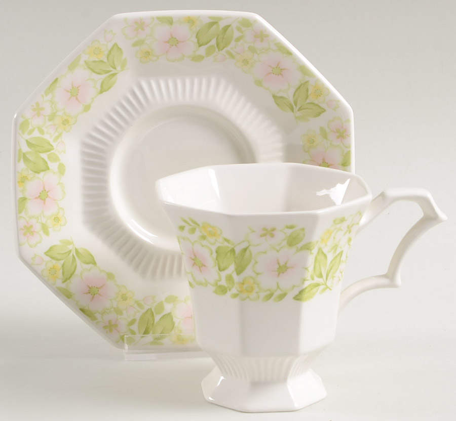 Aurora Footed Cup & Saucer Set by Nikko-1