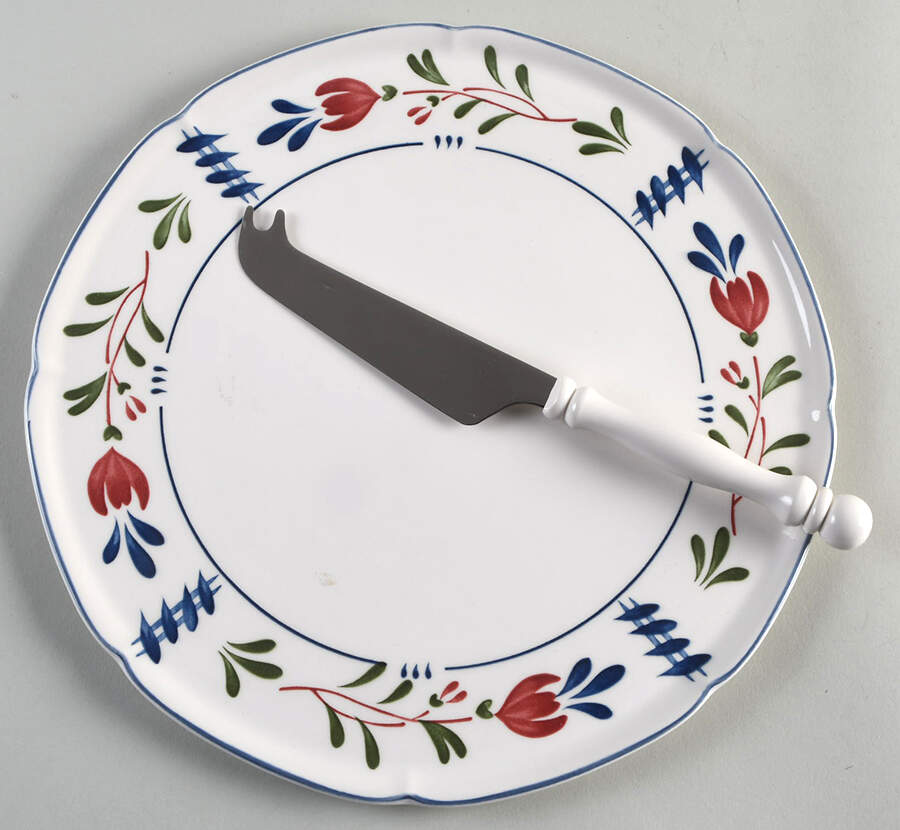 Avondale Cheese Plate & Knife Set by Nikko-1