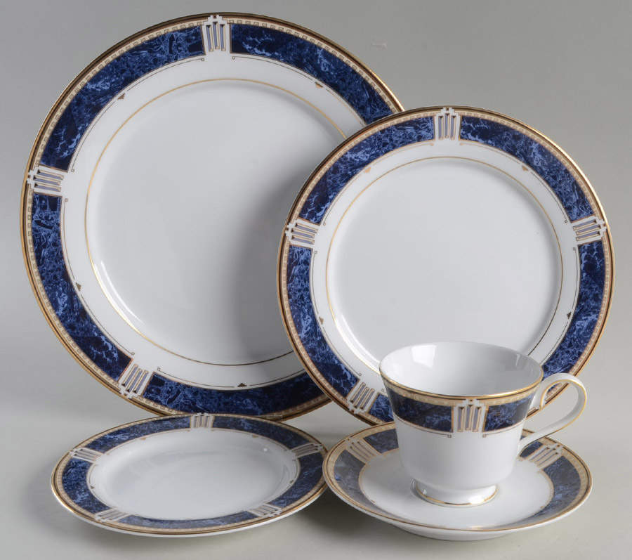 Azure Gold 5 Piece Place Setting by Nikko-1