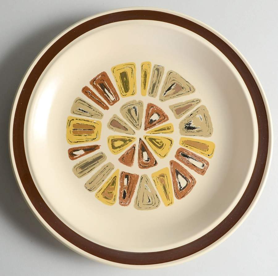 Aztec Gold 12" Chop Plate (Round Platter) by Nikko-1