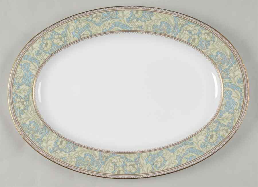 Bachelor's Button 14" Oval Serving Platter by Nikko-1