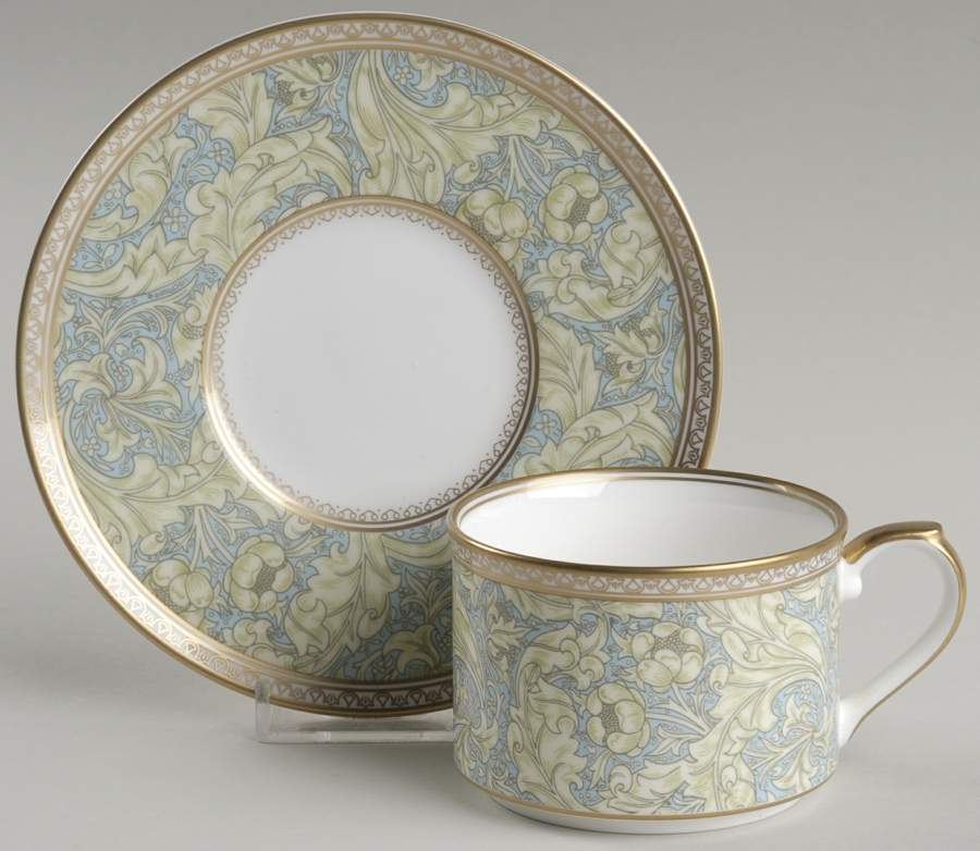 Bachelor's Button Flat Cup & Saucer Set by Nikko-1