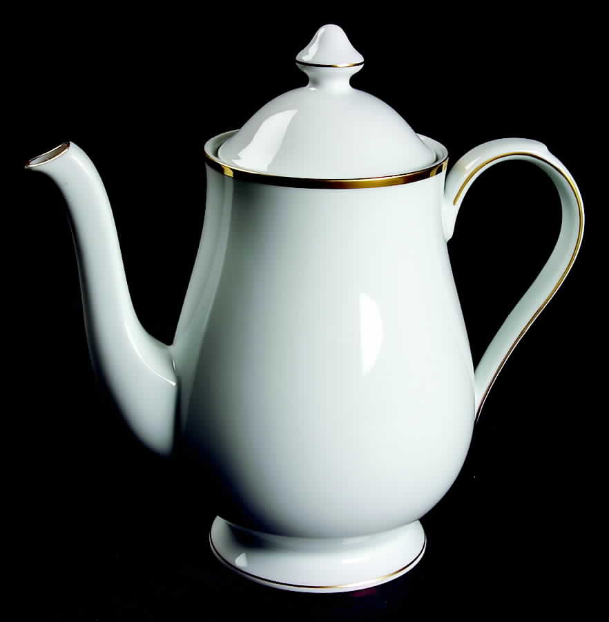 Band of Gold Coffee Pot & Lid by Nikko-1