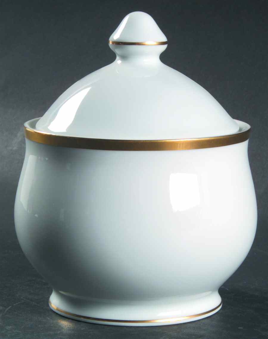 Band of Gold Sugar Bowl & Lid by Nikko-1