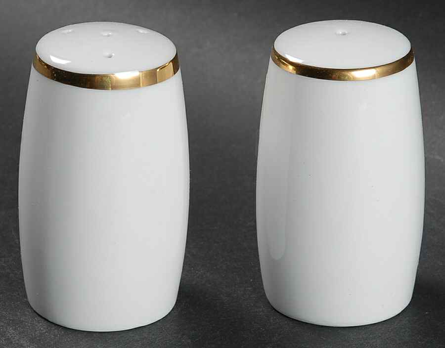 Band of Gold Salt & Pepper Set by Nikko-1