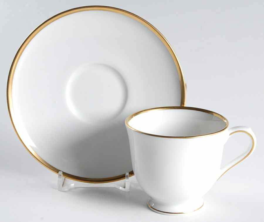 Band of Gold Footed Demitasse Cup & Saucer Set by Nikko-1