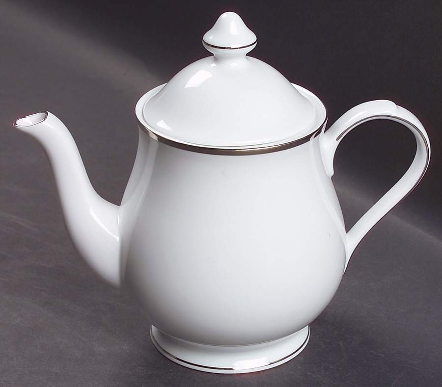Band of Platinum Teapot & Lid by Nikko-1