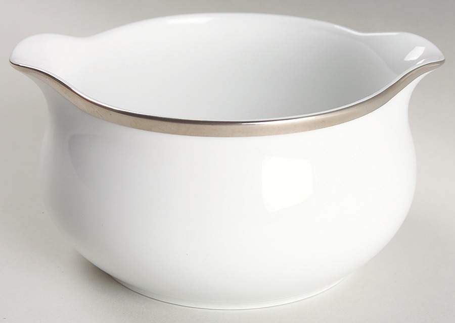 Band of Platinum Round Gravy Boat by Nikko-1