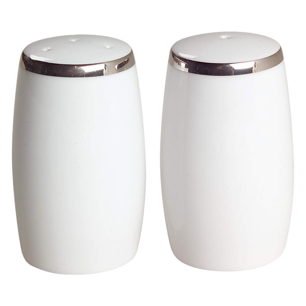 Band of Platinum Salt & Pepper Set by Nikko-1
