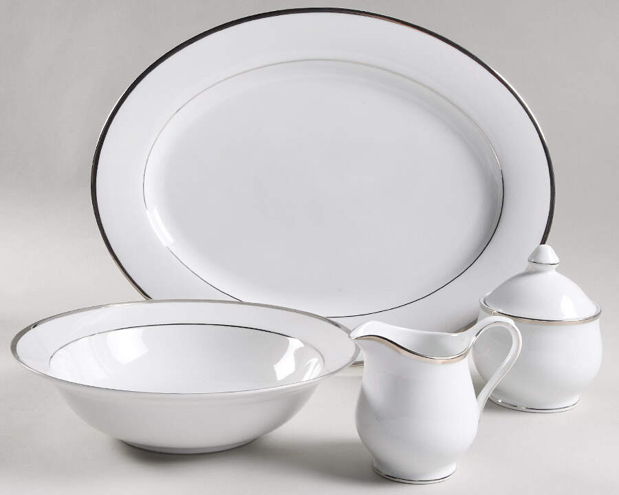 Band of Platinum 5 Piece Hostess Set by Nikko-1