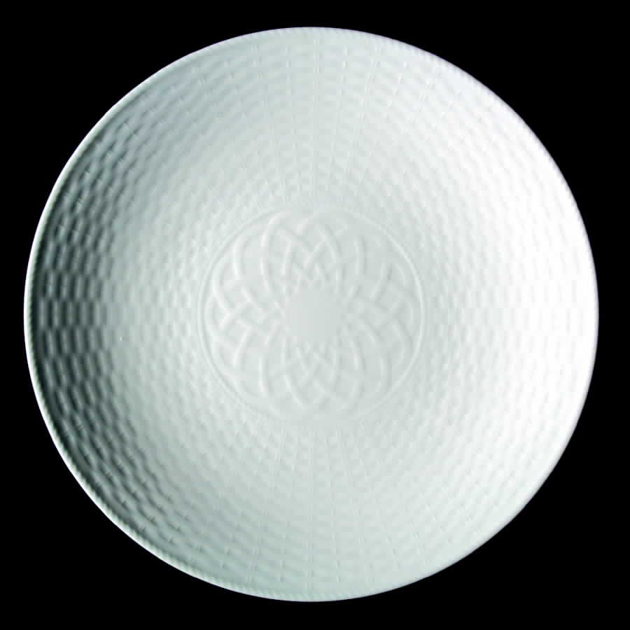 Basketry Round Deep Coupe-Shaped Dish by Nikko-1