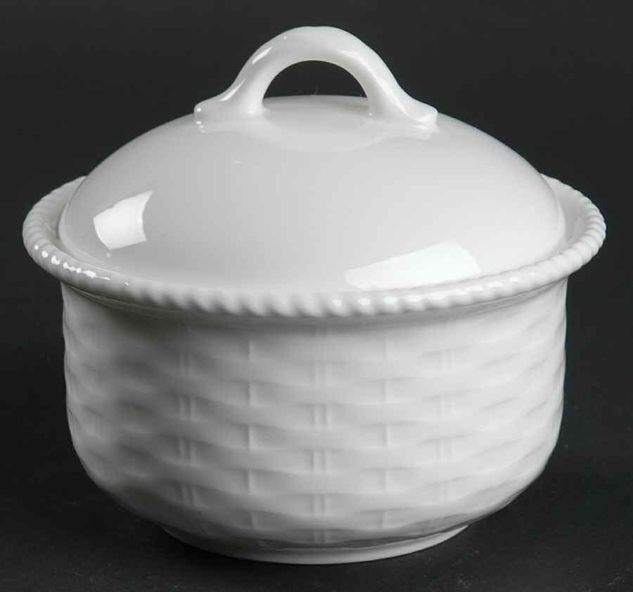 Basketry Sugar Bowl & Lid by Nikko-1