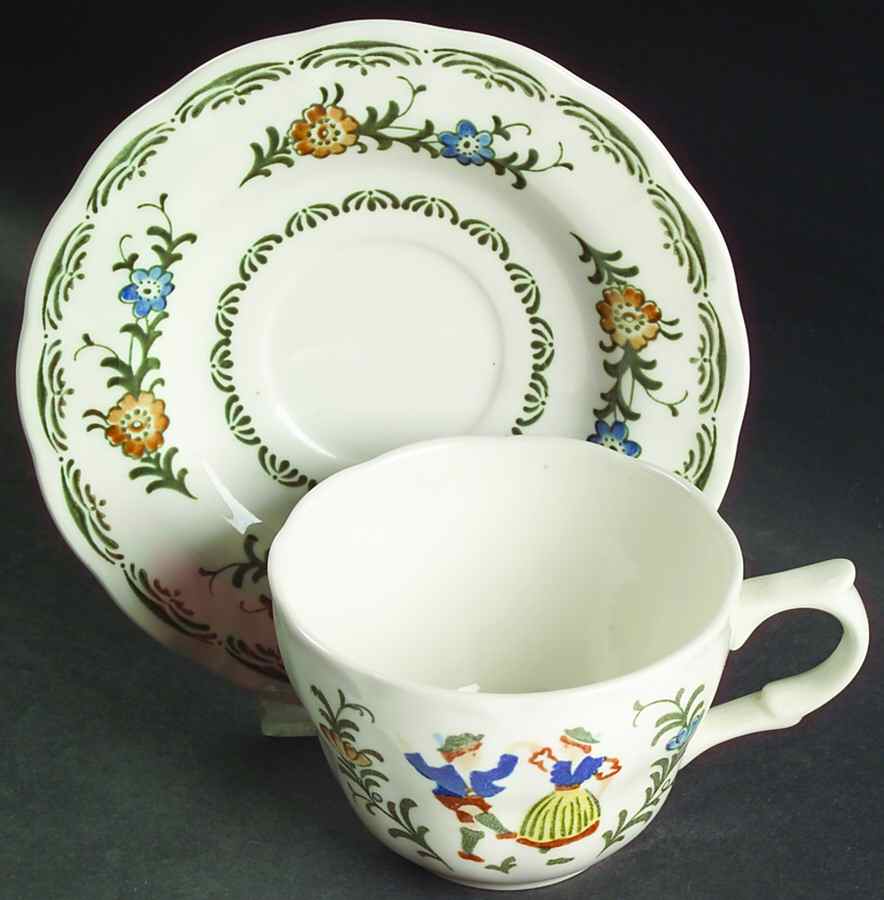 Bavaria Flat Cup & Saucer Set by Nikko-1