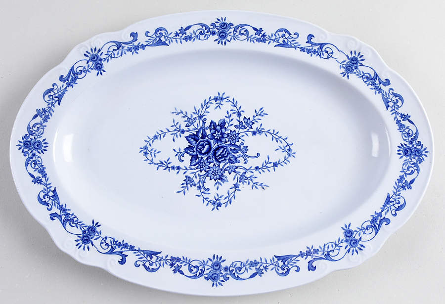Blue Galaxie 12" Oval Serving Platter by Nikko-1