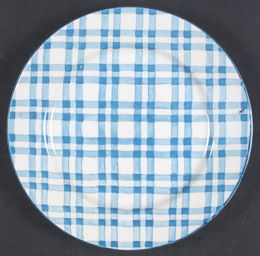 Blue Gingham Salad Plate by Nikko-1