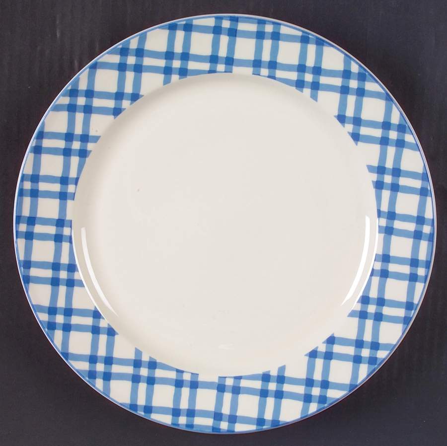 Blue Gingham Dinner Plate by Nikko-1