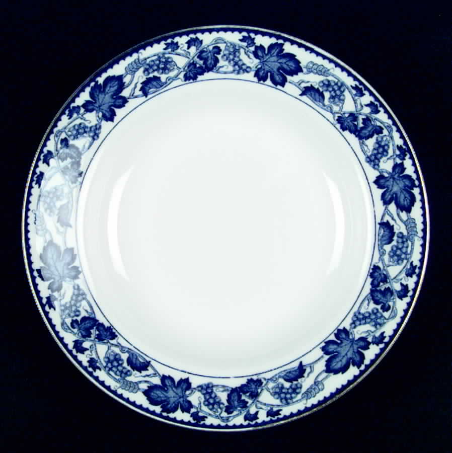 Blue Grape Rim Soup Bowl by Nikko-1