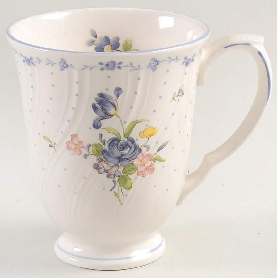 Blue Peony Footed Mug by Nikko-1