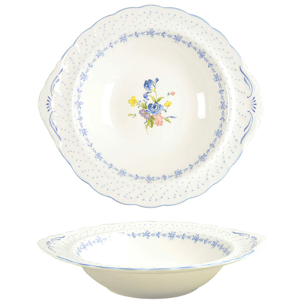 Blue Peony 11" Round Vegetable Bowl by Nikko-1