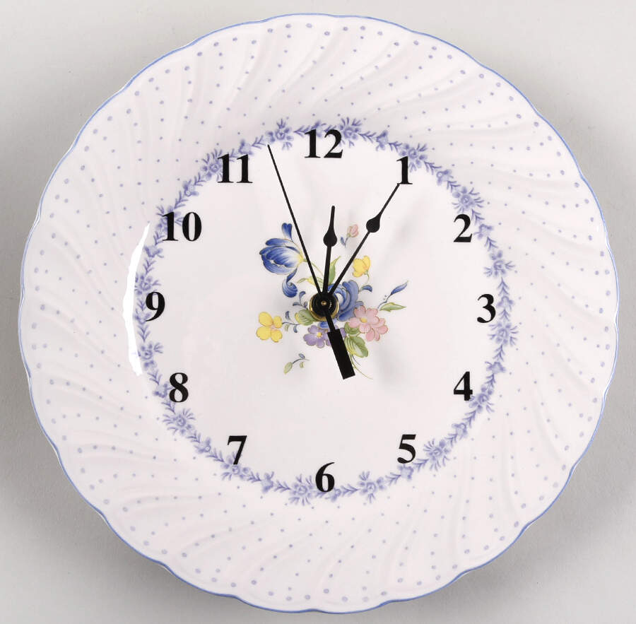 Blue Peony 1-2" depth  Clock Plate HC by Nikko-1
