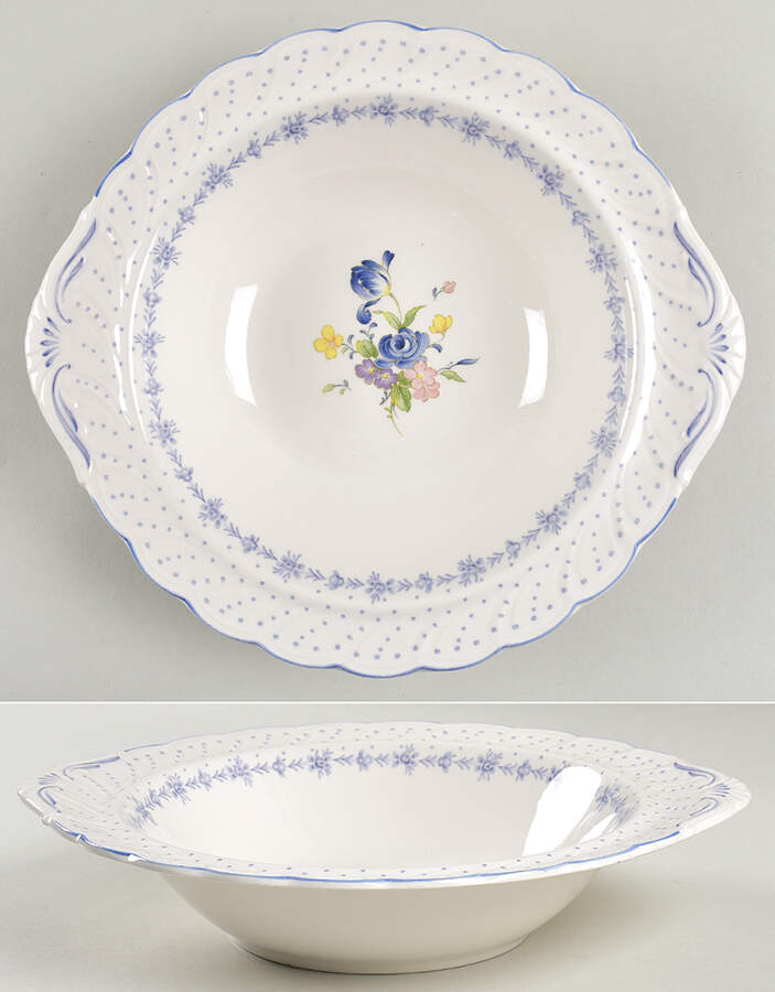 Blue Peony Round Vegetable No Lid by Nikko-1