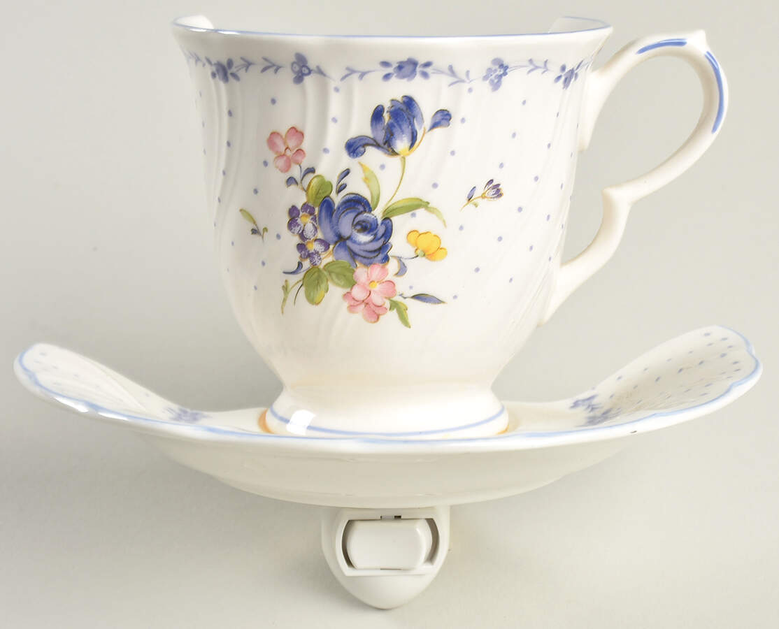 Blue Peony 1 5/8" + cup (H) Night Light/Cup HC by Nikko-1