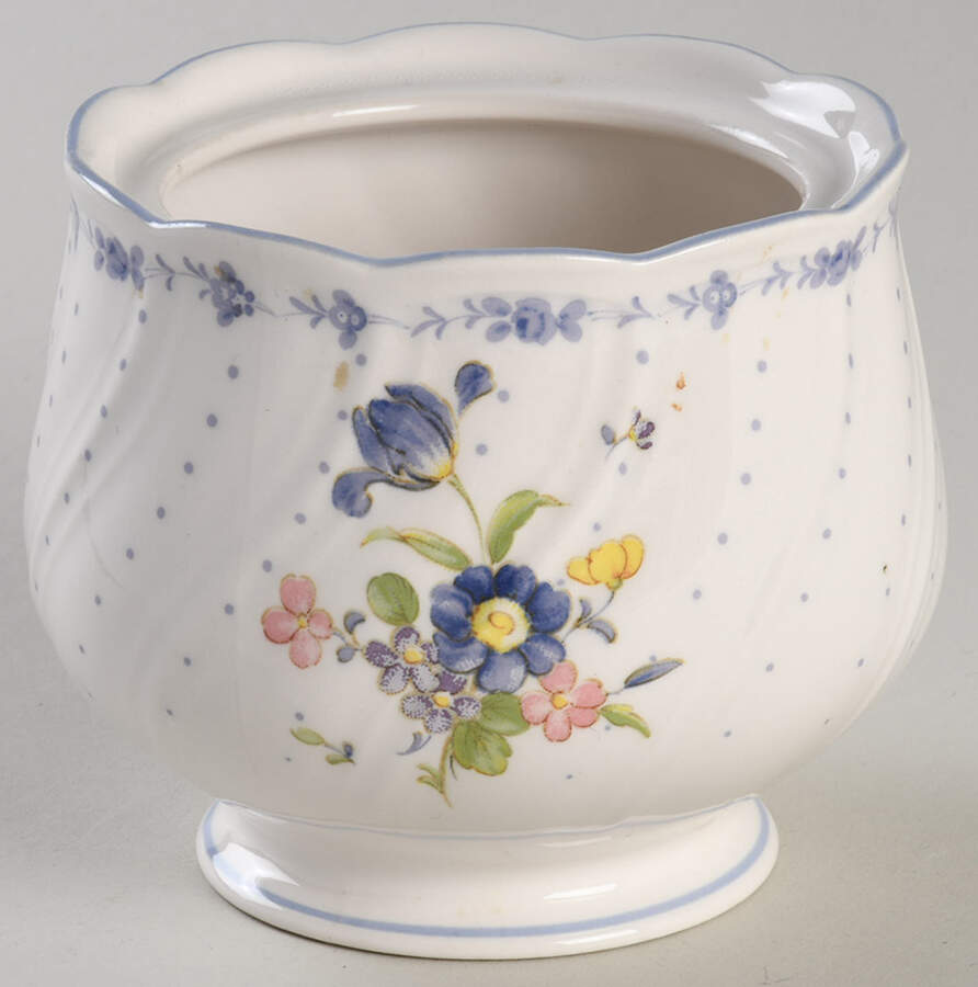 Blue Peony Sugar Bowl No Lid by Nikko-1