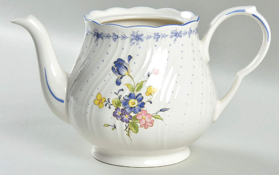 Blue Peony Teapot No Lid by Nikko-1