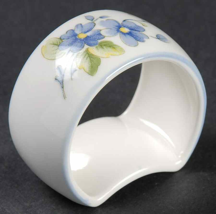 Blue Peony Napkin Ring by Nikko-1