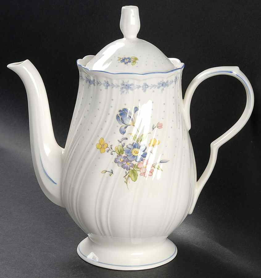 Blue Peony Coffee Pot & Lid by Nikko-1
