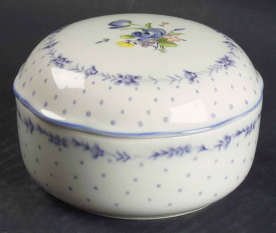 Blue Peony Bon Bon & Lid by Nikko-1