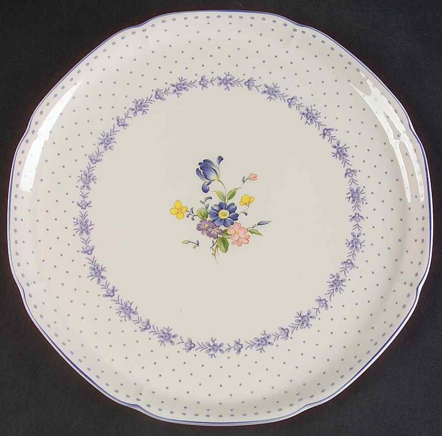 Blue Peony Cake Plate by Nikko-1