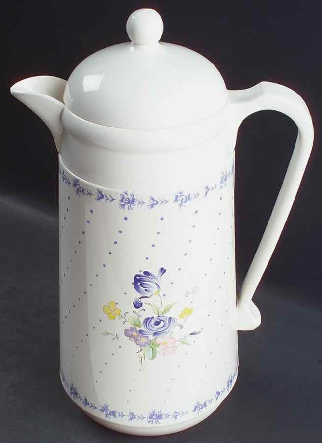 Blue Peony Plastic Thermos/Carafe & Lid by Nikko-1