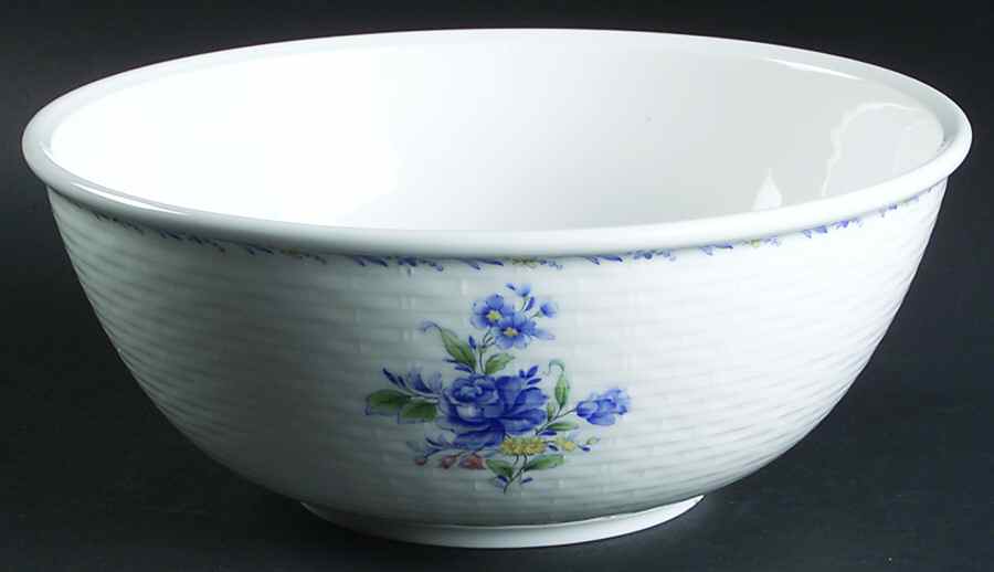 Blue Petals 9" Salad Serving Bowl by Nikko-1