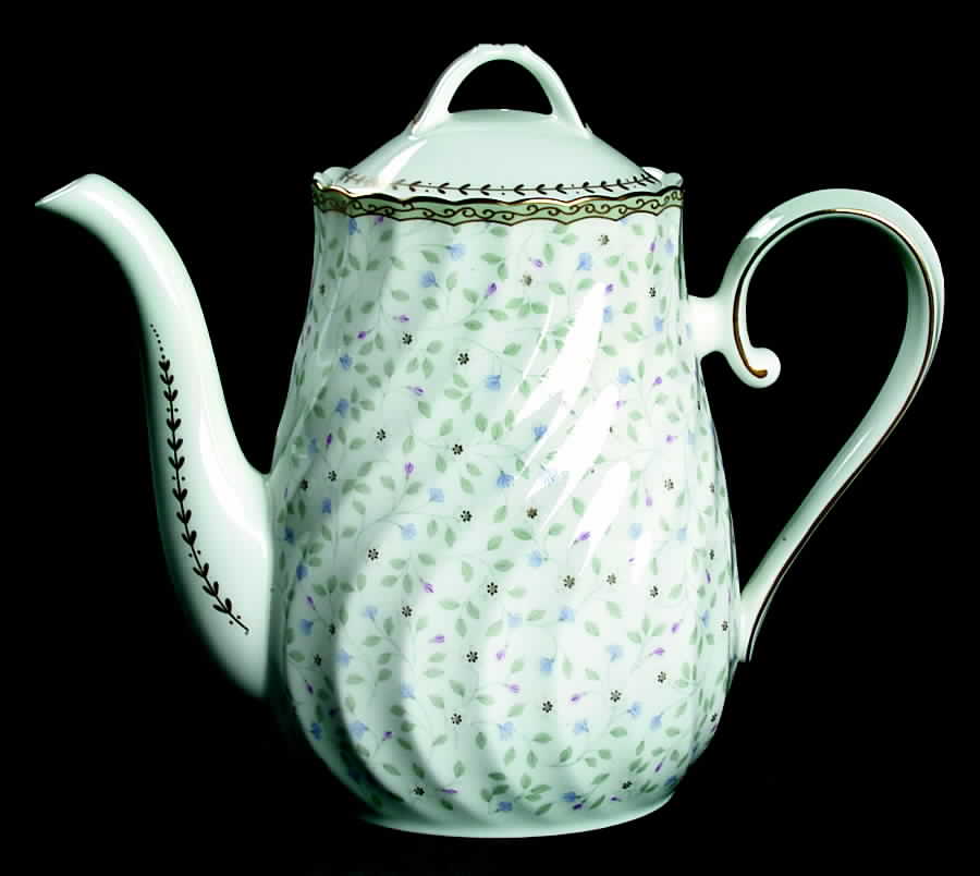 Blue Prose Coffee Pot & Lid by Nikko-1