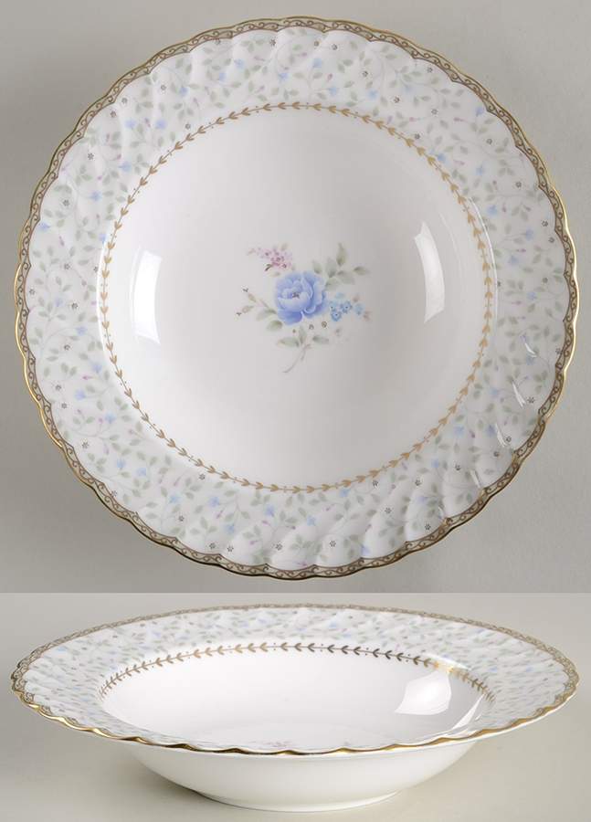 Blue Prose Rim Soup Bowl by Nikko-1