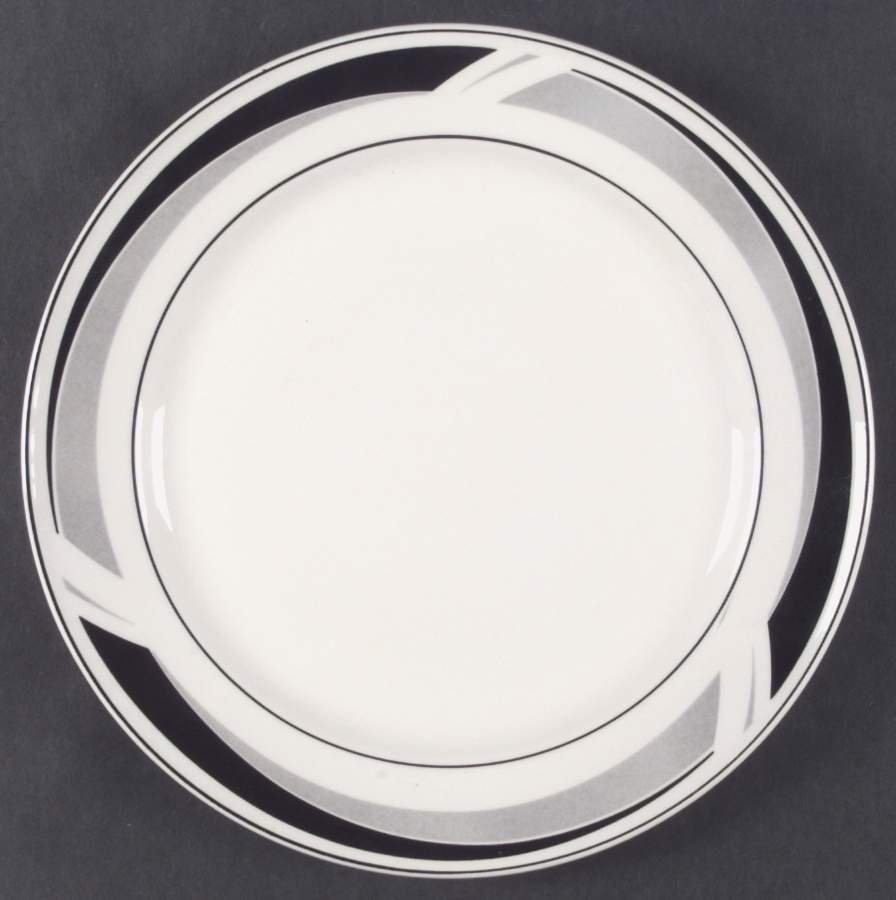Black Triad Dinner Plate by Nikko-1