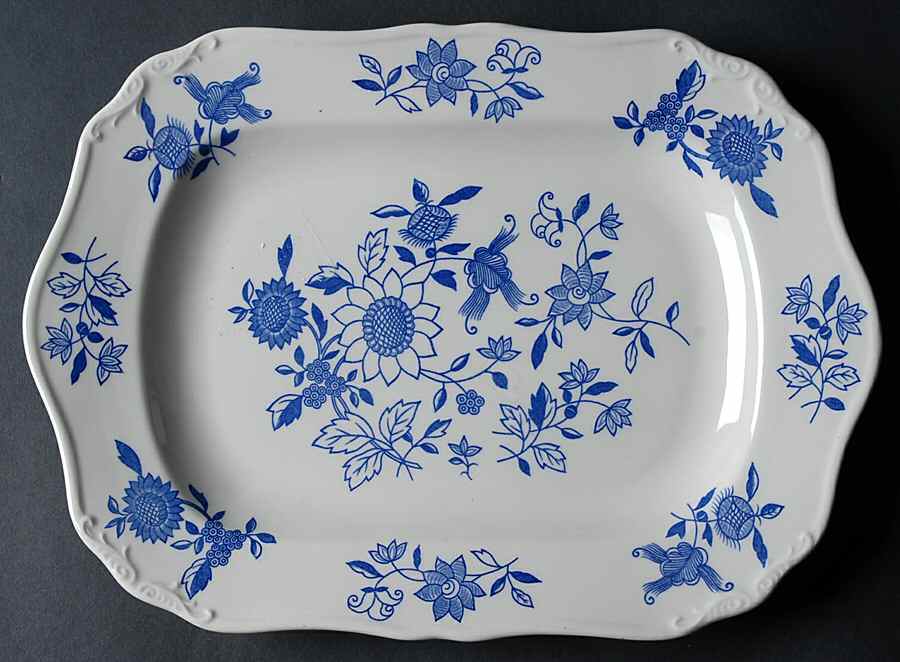 Bluebelle 12" Oval Serving Platter by Nikko-1