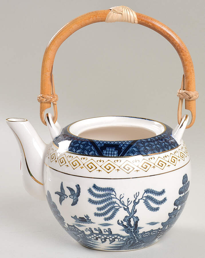Blue Willow Mini Teapot No Lid by Nikko-1