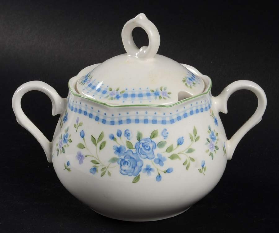 Bonnie Blue Sugar Bowl & Lid by Nikko-1