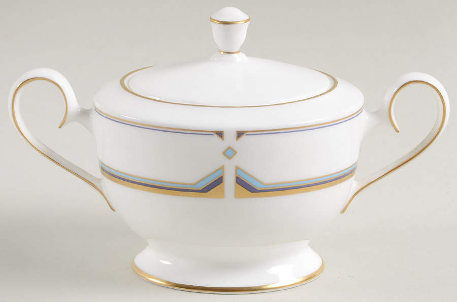 Cabochon Sugar Bowl & Lid by Nikko-1